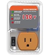 Surge Protector Refrigerator Adjustable Wall Socket Voltage Protector for Home Appliances,Brownou...