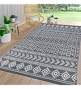 Pauwer Outdoor Rug Waterproof, 5'x7' Reversible Outdoor Plastic Straw Rug, Outdoor Patio Camping ...
