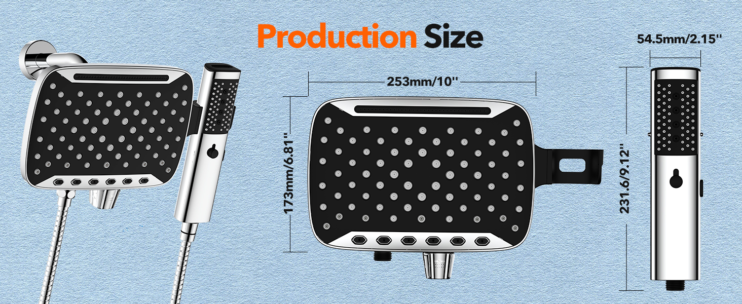 Shower Head Production Size