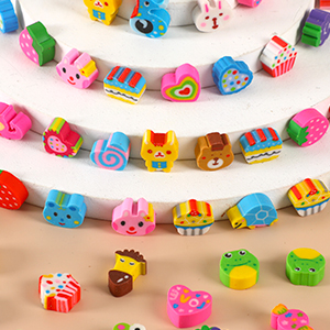 different pattern small cute erasers