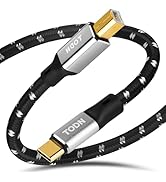 TODN USB 2.0 B to USB C with OFC Core, HiFi USB Printer Cable Audiophile for Phone/Tablet/Laptop ...