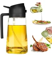 Wayeept Olive Oil Sprayer Mister for Cooking,2 in 1 Olive Oil Dispenser Bottle for Kitchen,17oz O...