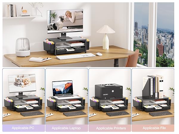 monitor stand for desk organizers and accessories computer stand riser office organization desktop 