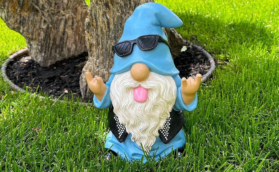 Garden Gnome zen Rocker Gnome House Fairy set Miniature Figurines Kit Accessories Mood Lab