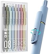 JIMMIDDA 8Pcs Black Gel Pens - 0.7mm Medium Point Black Ink Pens | Smooth Writing - Quick Drying ...