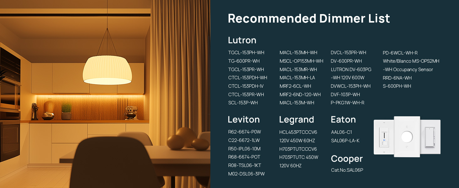 dimmer list