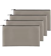 4Pack Money Bag 11 X 6, Safe Durable Money Bags with Zipper for Cash Waterproof, Coin Money Pouch...