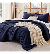 MUXHOMO Queen Comforter Set, All Season Ultra Soft Down Alternative Bedding - 3 Piece Lightweight...