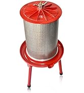 SQUEEZE master Hydraulic Fruit Wine Apple Press -5.3Gallon/20L -Stainless Steel for Wine Cider Ma...