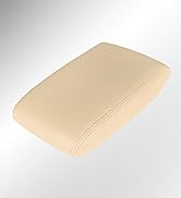 Beige Tan Leather Console Lid Armrest Cover Fit For 2008-2013 Toyota Highlander