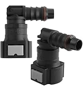 2PCS Fuel Line Connector with Seal Ring,OD9.49-ID8 Elbow Fuel Line Quick Connect for Quick Connec...