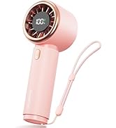 SWEETFULL Mini Fan Portable - Cute Handheld Turbo Fan with Rechargeable Battery, 5 Speeds, Small ...