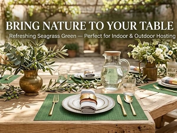 green placemats