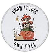 Snail Mushroom Mouse Pad, Grow at Your Own Pace Inspirational Mouse Pads for Wireless Mouse Compu...