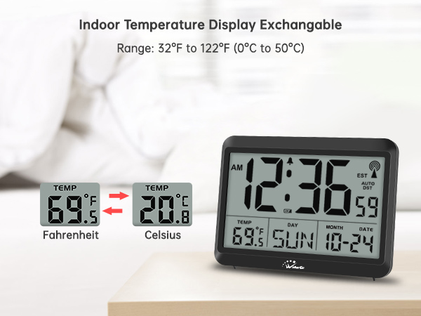 digital wall clock for seniors