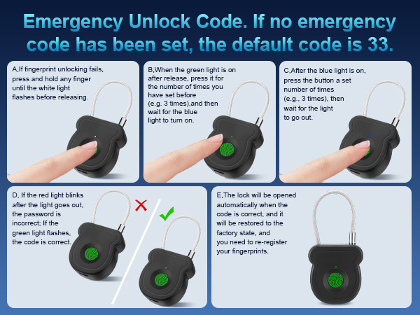 Fingerprint Padlock Lock