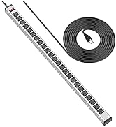 BTU Long Heavy Duty Power Strip 24 Outlet Large Metal Power Strip Garage Workshop Commercial Indu...