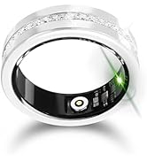 GINIXPIONE Diamond Smart Ring for Women, Fitness &amp; Vital Signs Monitoring, Sleep Tracker, Tempera...
