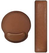 MAIDERN PU Leather Mouse Pad Wrist Support and Keyboard Wrist Rest Memory Foam Set for Computer, ...