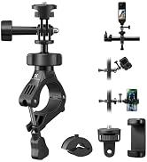 K&amp;F CONCEPT Handlebar Bike Motorcycle Mount, 360° Rotation Camera Clamp Mount with 1/4" Screw Com...
