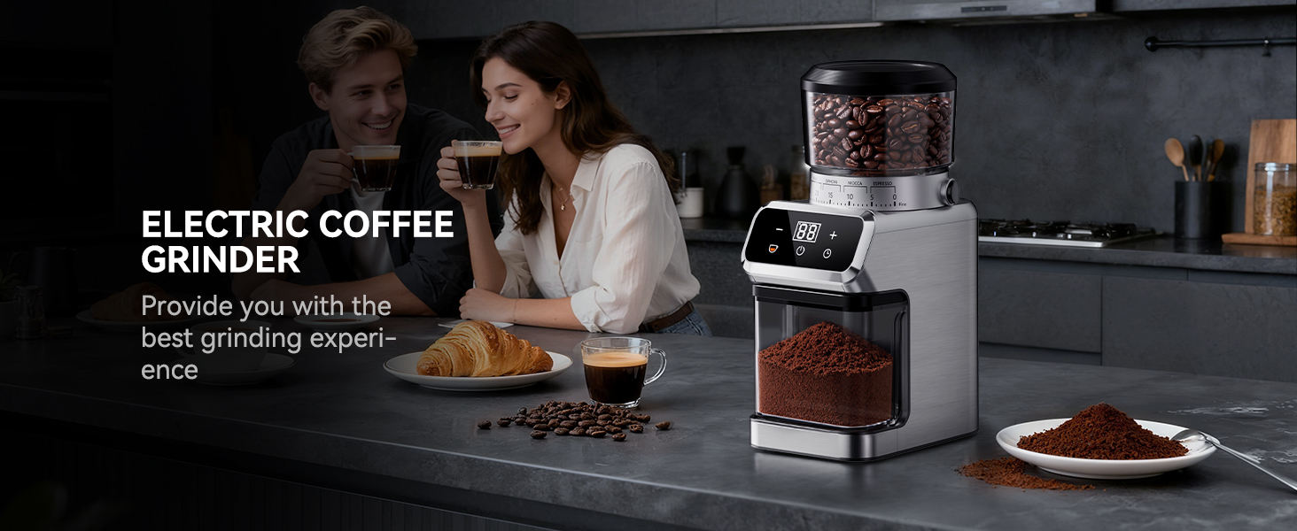 stainless steel conical burr grinder