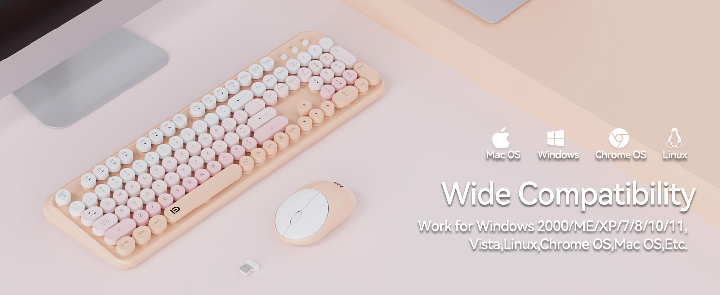 wide compatibility wireless keyboard and mouse combo