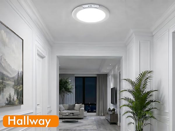 Rechargeable Ceiling Light, Magnetic Wireless Motion Sensor Ceiling Light, Wireless Battery Operated
