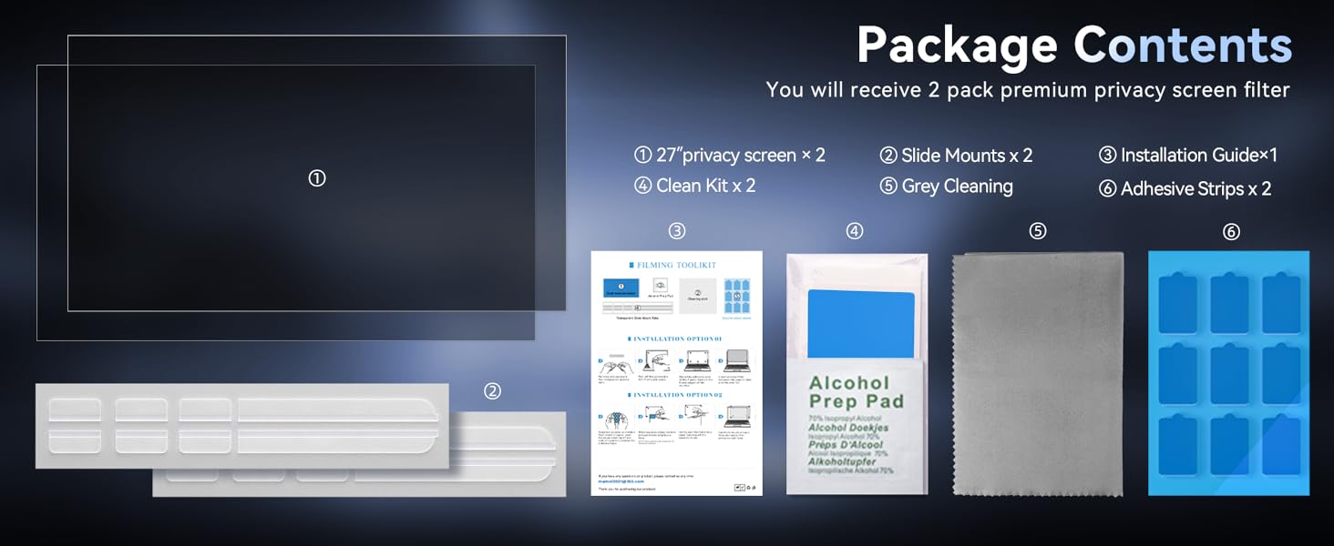 privacy screen 27 inch monitor 2 pack