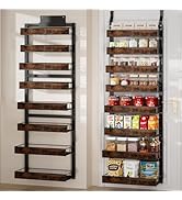 Clothink 8 Tier Over The Door Pantry Orangizer 2 IN 1 Wall Mounted or Hanging Spice Rack with Adj...