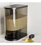 SYNCVIBE 25Lbs Large Rice Dispenser, Cereal Grain Snack Storage Container Bucket with Measuring C...