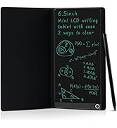LCD Writing Tablet for Adults: 6.5 Inch with Leather Case Full Screen Reusable Digital Notepad Po...