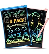 bravokids Toddler Toys, 2 Pack LCD Writing Tablet with 4 Stylus, 8.5 inch Colorful Doodle Board D...