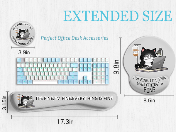 Cat Cup Coaster Ergonomic Mouse Pad Desk Accessories