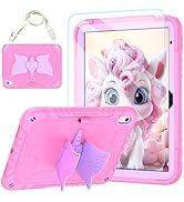 TOMORRY for iPad 10th Generation Case 10.9 Inch 2022 with Tempered Glass Screen Protector,Unicorn...