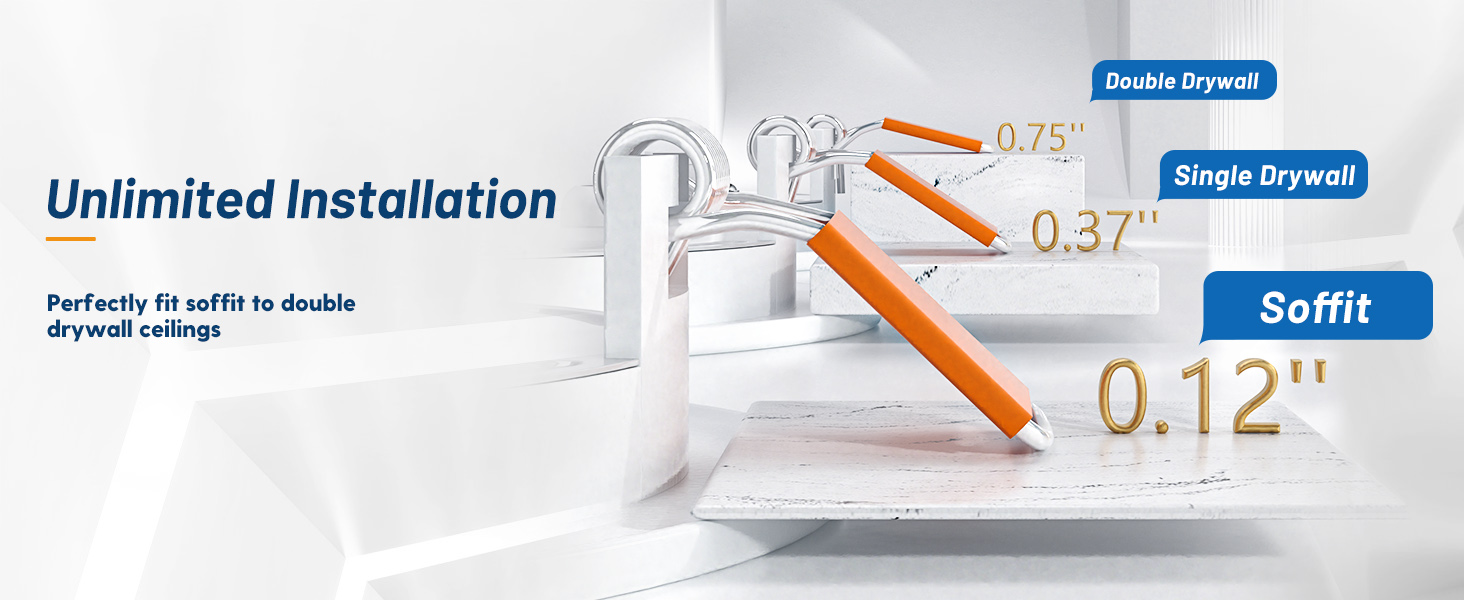 This canless recessed light 6 in can perfectly fit soffit to double drywall ceilings