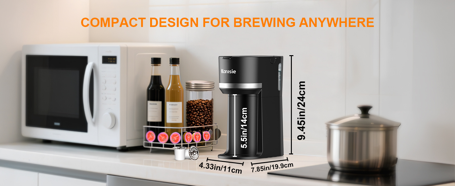COMPACT DESIGN FOR BREWING ANYWHERE