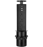 Pop Up Outlet for Countertop, Pop Up Socket with 3 AC Outlets and 2 USB-A & 1 PD 20W USB-C Ports,...