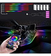Dreamcolor Acrylic Interior Car Lights, WEBUPAR Car Accessories 10 in 1 Car LED Strip Lights with...