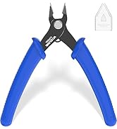 VCELINK Small Wire Cutter Spring-loaded GJ706BL, Precision Flush Cutter Pliers Diagonal Cutters f...