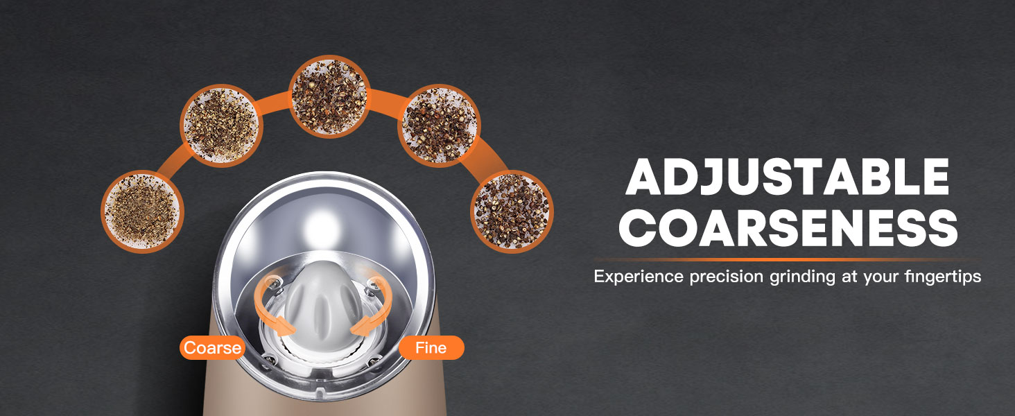 Electric salt and pepper grinder set