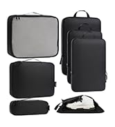 Bagail Ultralight Packing Cubes 7 Set, 3 Compression Packing Cubes 3 Packing Organizers with 1 Sh...