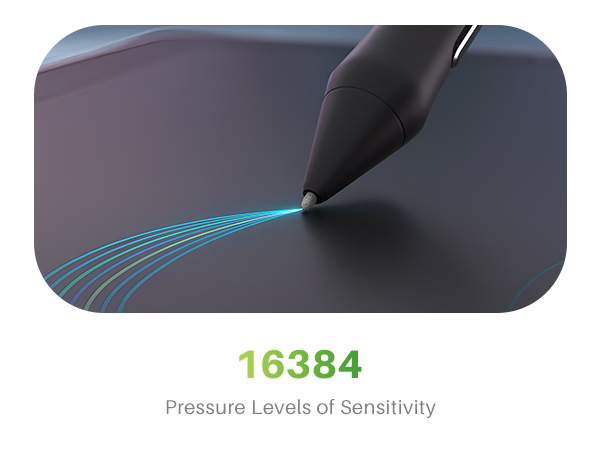 Kamvas Pro16 V2 16384 Pressure Levels of Sensitivity
