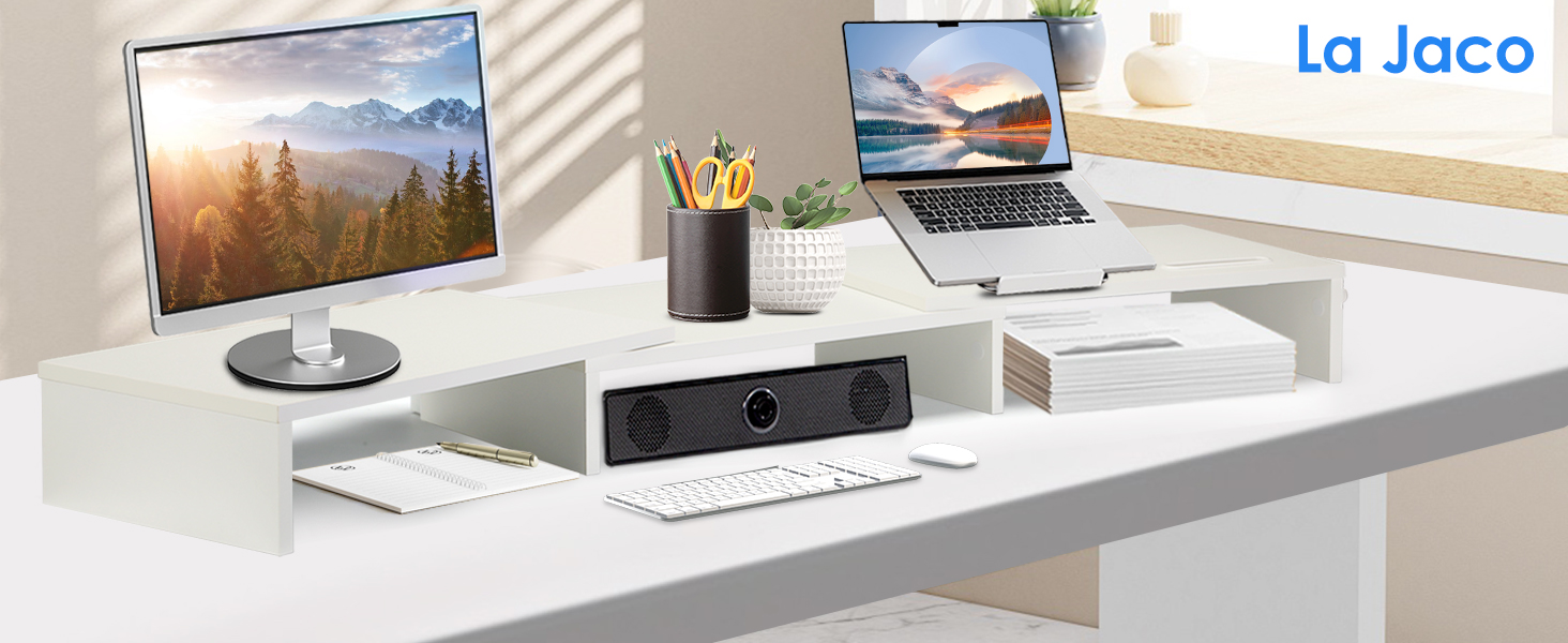 Dual Monitor Stand Riser for 2 Monitors