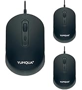 YUMQUA Computer Mouse Wired Bulk, Silent Optical USB Corded Mouse Mice Bulk for Laptop PC Chromeb...
