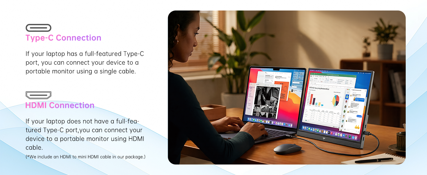HDMI USB C Portable monitor