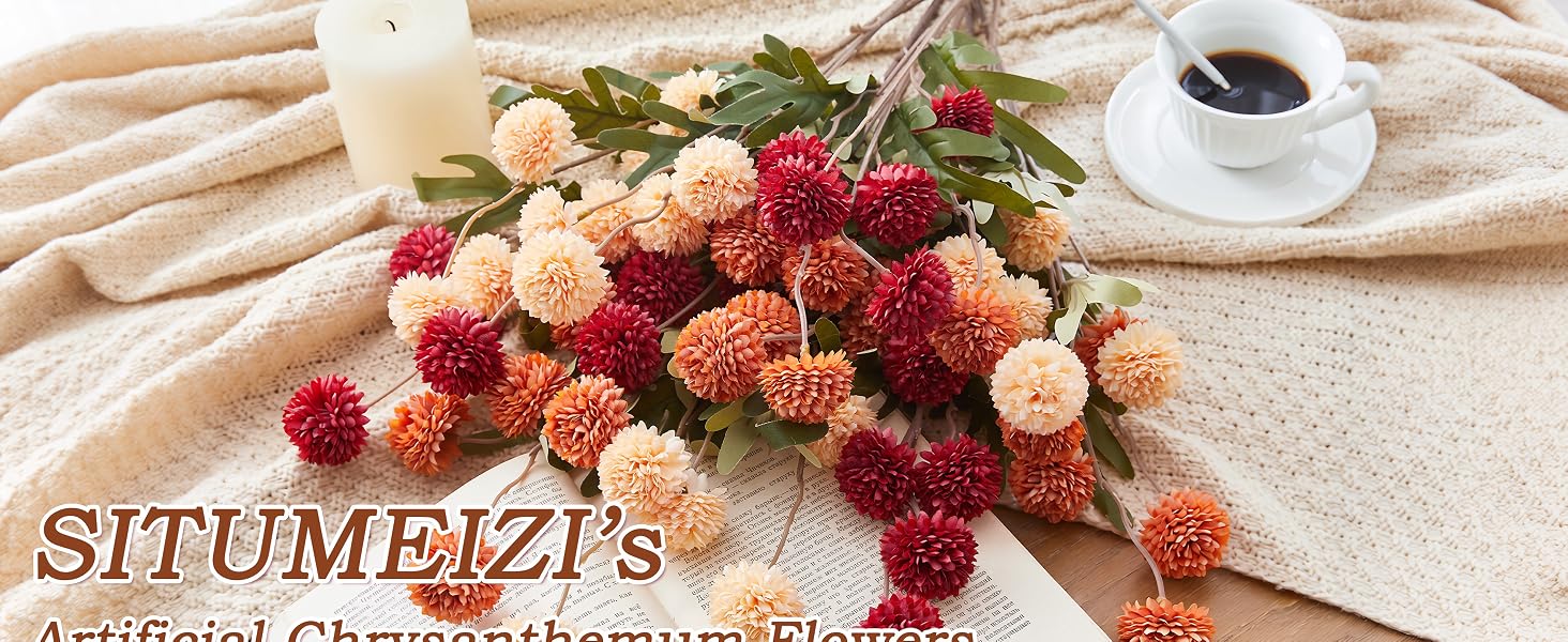 fake flowers fall mums