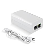 Gigabit PoE+ Injector 30W 52V, IEEE802.3af/at Power Over Ethernet PoE Adapter, Single Port PoE Po...