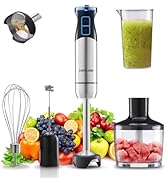 Liebe&amp;Lecker 5 IN 1 Hand Blender, Immersion Blender 8-Speed with Whisk, Milk Frother Attachments,...