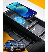 CarQiWireless Wireless Charger for F150 2009-2023 2024, Center Console Organizer Box for Ford F15...