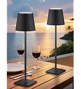 ReinHoo Cordless Lamps Set of 2,6000mAh Battery Powered Lights,Dimmable+3 Colors Rechargeable Lam...